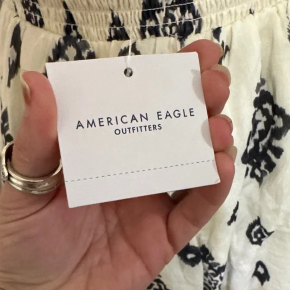 American Eagle Outfitters Monochrome Patterned Romper - Picture 6 of 8